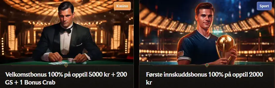 velkomsttilbud for crownp norsk