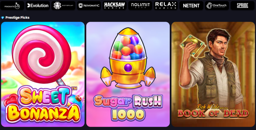 Game Lobby Incognito Casino