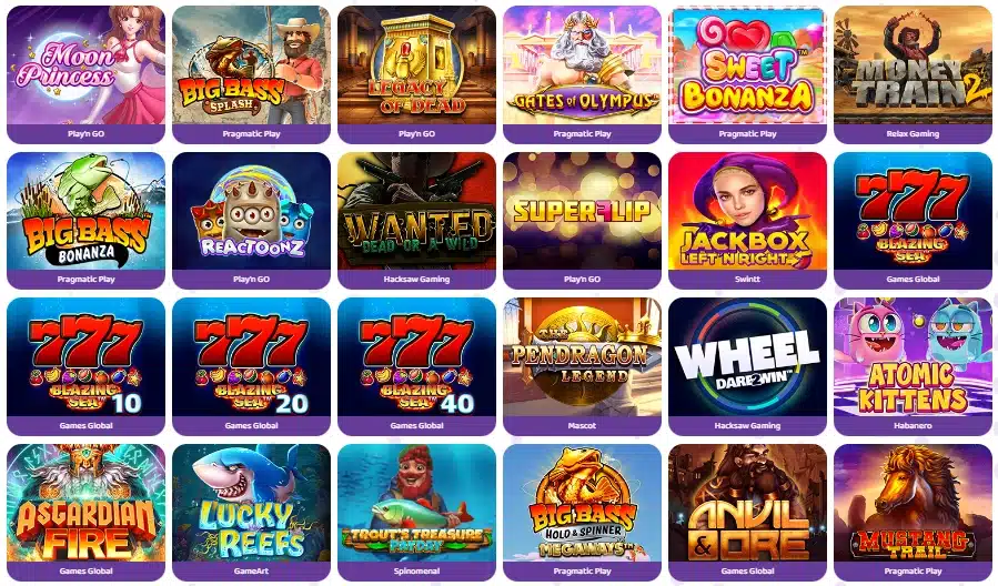 Simsino Casino Spillutvalg Spilleautomater 