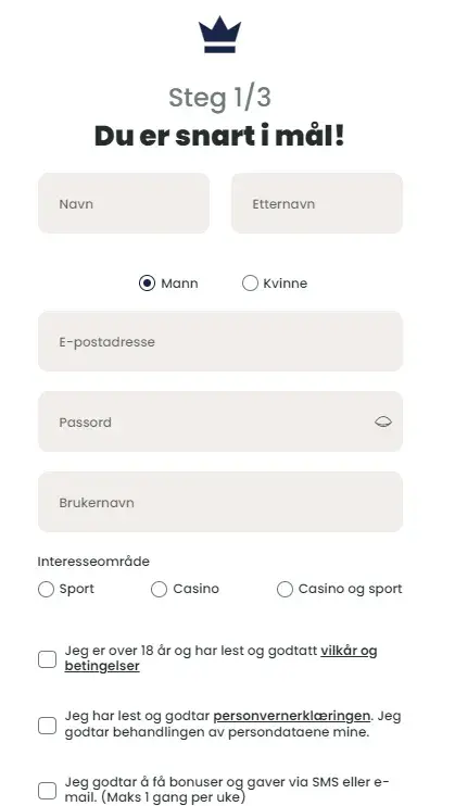 registrer konto lilibet