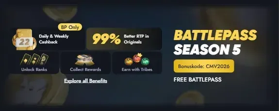 Whale Casino bonuskode CMV2026 – gratis Battlepass