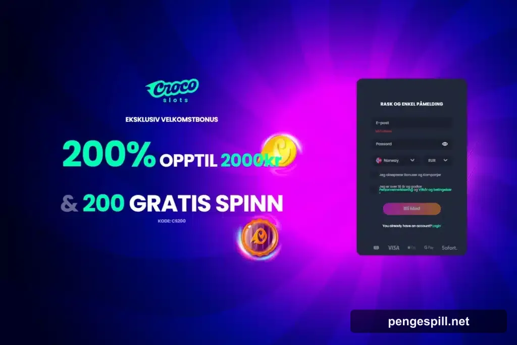 Crocoslots Casino bonus og kampanjer